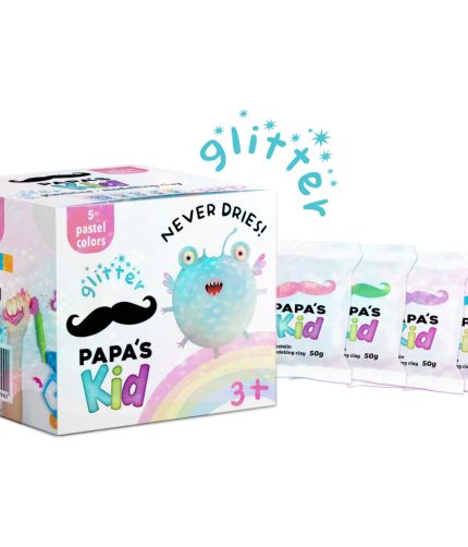 Gyerekgyurma szett pasztell/csillám 5 db-os