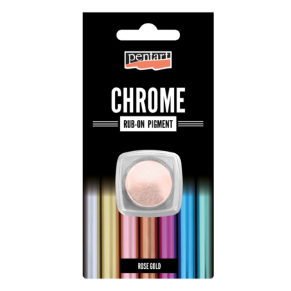 Rub-on Pigment krómozott hatású 0,5g - Rózsaarany